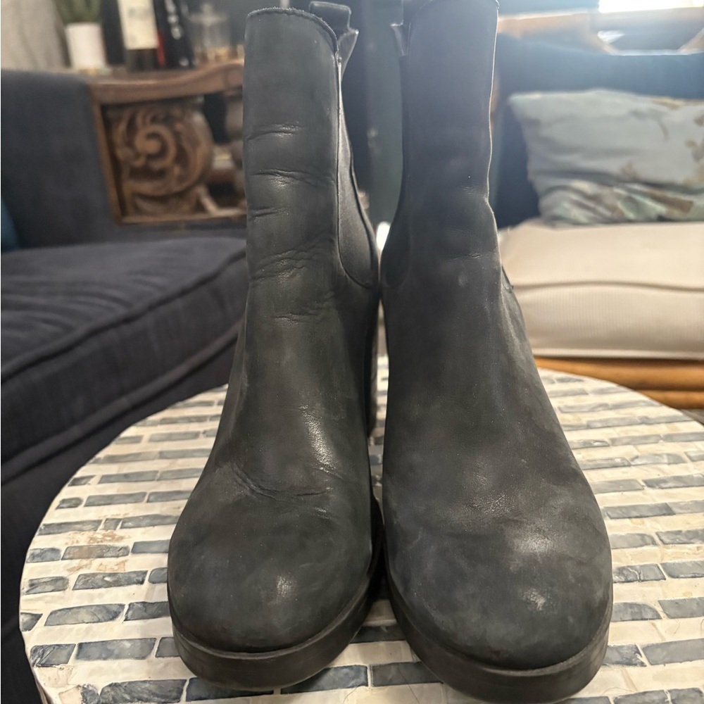 Crown vintage by Born Black leather Ankle Boots size 7.5 - Picture 4 of 8